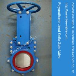 FRZ73PU Slurry Knife Gate Valves with manual operation Polyurethane PU seat