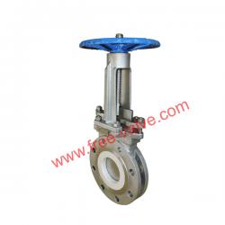 FRZ73TC Pneumatic carbon steel WCB Abrasion  Resistant Ceramic Lining Knife Gate slurry Valve 