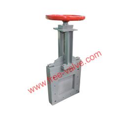 DN200 ductile iron 2PC split body type knife gate valve for fly ash system