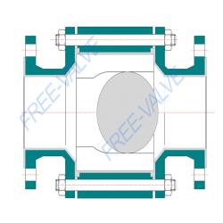 Floating Ball Check Valve with PFA Lined