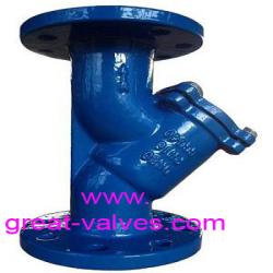 DIN y strainer flanged ends