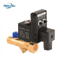 Auto Drain Water Brass 1/2" Filter Solenoid Valve With Timer Stainer