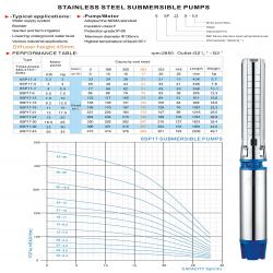6spVertical multi-stage submersible pump