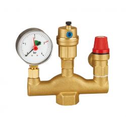 Brass Boiler Parts Set with Manometer Safety valve