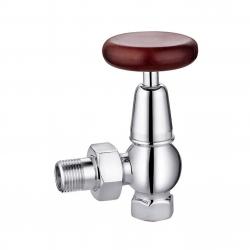 218P-J Angled Manual Chrome Traditional Radiator Valve