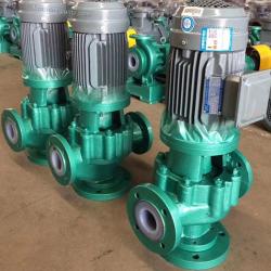 GDF Vertical pipeline fluorine plastic liner centrifugal pump