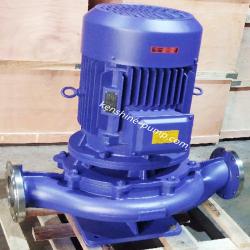 Vertical inline centrifugal pipeline pump