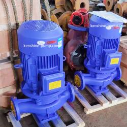 Vertical inline centrifugal booster circulating pump