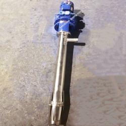 Vertical submerged single screw pump
