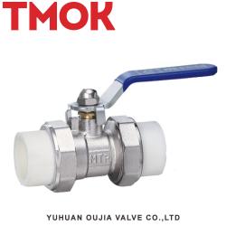 Brass nickle plated PPR active joint ball valve
