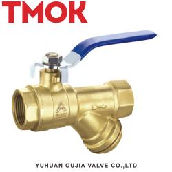 Brass with steel long handle filter ball valve