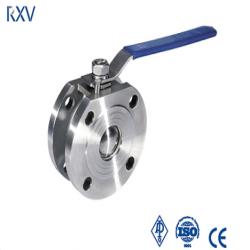 1PC type wafer Ball valve flange end