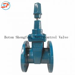 DIN F4 PN16PN10 NBR GGG50 cast iron sluice gate valve