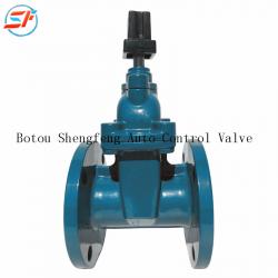 DIN3352 F4 Ductile iron PN16 GGG50 reselient seated water sluice square nut DN50 gate valve