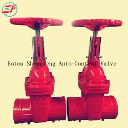 bs5163 PN16 cast iron grooved end water gate valve