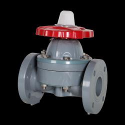 Grey Plastic CPVC Flange Ends Medium Pressure Diaphragm Valve