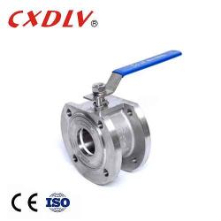 PN25 High Pressure Handle Wafer Floating Ball Valve PTFE PPL Seat