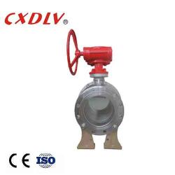 DIN3357 Trunnion Ball Valve Mounted Carbon Steel Ith Gear Operation